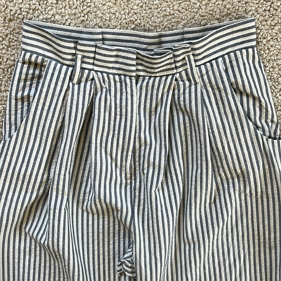 ZARA Seersucker Cropped Balloon Pants Size XS - Picture 9 of 15